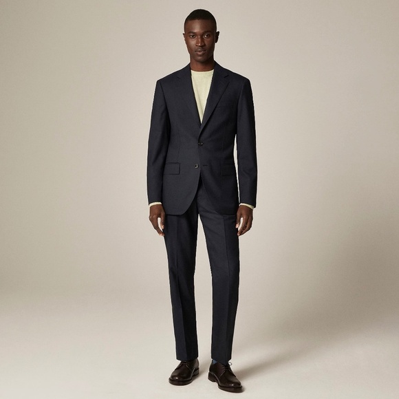 NWT! J. CREW Crosby Classic Fit Suit Pant Pants Italian Wool Solid Black 38 x 32 - Picture 1 of 16